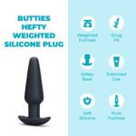 b-Vibe Hefty Weighted Silicone Anal Plug – Black - Image 9
