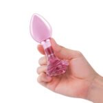 b-Vibe Pink Roses Borosilicate Glass Anal Plug Training Set – Light Pink - Image 9