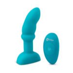 b-Vibe Remote Control Rimming P-Spot Plug – Blue Silicone Anal Plug - Image 2