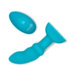 b-Vibe Remote Control Rimming P-Spot Plug – Blue Silicone Anal Plug - Image 5
