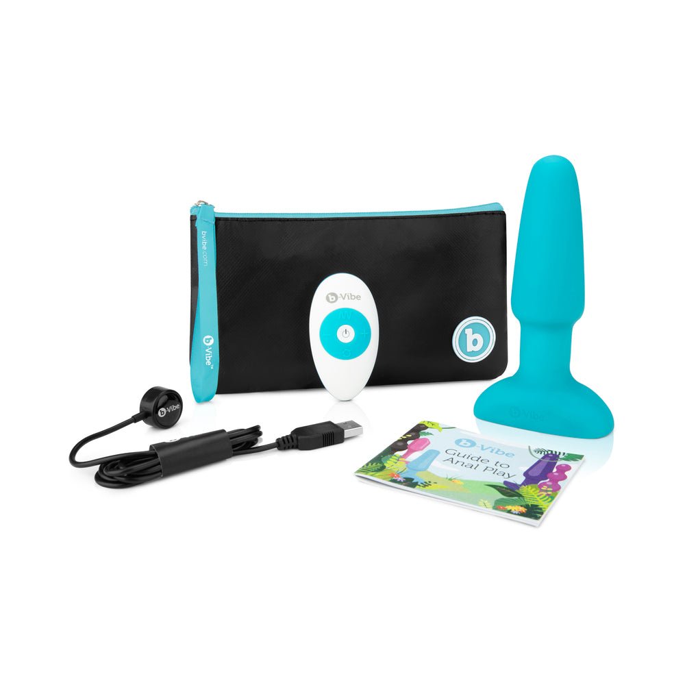 b-vibe-rimming-2-rotating-and-vibrating-remote-control-plug-teal b-Vibe Rimming 2 Rotating and Vibrating Remote Control Plug Teal - Image 1