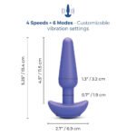 b-Vibe Butties Shake Slimline Vibrating Anal Plug – Blue - Image 10