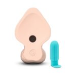 b-Vibe Slipskin Realistic Silicone Dildo 10 in. Curved Cream - Image 5