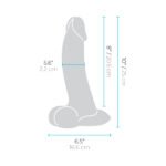 b-Vibe Slipskin Realistic Silicone Dildo 10 in. Curved Mocha - Image 9