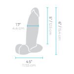b-Vibe Slipskin Realistic Silicone Dildo 6 in. Girthy Brown - Image 10