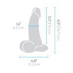 b-Vibe Slipskin Realistic Silicone Dildo 6.5 in. Curved Brown - Image 10