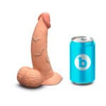 b-Vibe Slipskin Realistic Silicone Anal Dildo 6.5 in. Mocha - Image 9