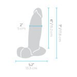 b-Vibe Slipskin Realistic Silicone Dildo 7 in. Girthy Brown - Image 10