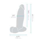 b-Vibe Slipskin Realistic Silicone Dildo 9 in. Girthy Mocha - Image 9