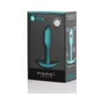 b-Vibe Snug Plug 1 Weighted Silicone Anal Plug Mint - Image 2