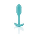 b-Vibe Snug Plug 1 Weighted Silicone Anal Plug Mint - Image 4