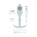 b-Vibe Snug Plug 1 Weighted Silicone Anal Plug Mint - Image 7