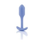 B-Vibe Snug Plug 1 Weighted Silicone Anal Plug Violet - Image 4