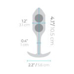 b-Vibe Snug Plug 2 Weighted Silicone Anal Plug Green - Image 7