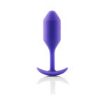 b-Vibe Snug Plug 2 Weighted Silicone Anal Plug Purple - Image 3