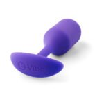 b-Vibe Snug Plug 2 Weighted Silicone Anal Plug Purple - Image 5