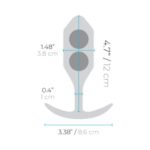 b-Vibe Snug Plug 3 Weighted Silicone Anal Plug Lime - Image 7