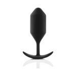 b-Vibe Snug Plug 4 Weighted Silicone Anal Plug Black - Image 3