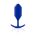 b-Vibe Snug Plug 4 Weighted Silicone Anal Plug Navy - Image 3