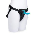 b-Vibe Strap-It-On Anal Training Kit – 8-Piece Set with Vibrating Dildo – Black and Teal - Image 7