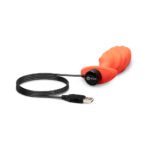 b-Vibe Swirl Texture Plug Medium Vibrating Rechargeable Silicone Anal Plug – Orange - Image 8