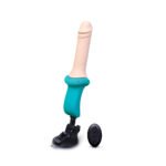 b-Vibe Thrusting Dildo Machine with 6.5" Dildo and Remote Control – Teal - Image 2