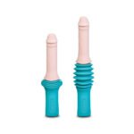 b-Vibe Thrusting Dildo Machine with 6.5" Dildo and Remote Control – Teal - Image 4