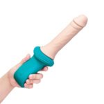 b-Vibe Thrusting Dildo Machine with 6.5" Dildo and Remote Control – Teal - Image 7