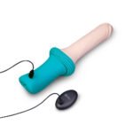 b-Vibe Thrusting Dildo Machine with 6.5" Dildo and Remote Control – Teal - Image 8
