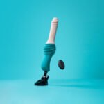 b-Vibe Thrusting Dildo Machine with 6.5" Dildo and Remote Control – Teal - Image 9