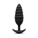 b-Vibe Twist Texture Plug Large Vibrating Rechargeable Black Anal Plug - Image 2