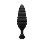 b-Vibe Twist Texture Plug Large Vibrating Rechargeable Black Anal Plug - Image 3