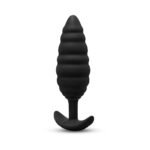 b-Vibe Twist Texture Plug Large Vibrating Rechargeable Black Anal Plug - Image 4