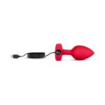 b-Vibe Vibrating Heart Anal Plug with Heart-Shaped Jewel Base Medium/Large Red - Image 9