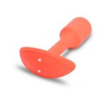 b-Vibe Vibrating Snug Plug 1 Rechargeable Weighted Silicone Anal Plug Orange - Image 6