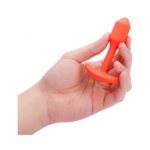 b-Vibe Vibrating Snug Plug 1 Rechargeable Weighted Silicone Anal Plug Orange - Image 7