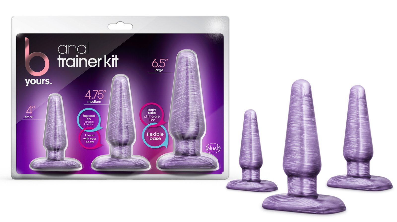 b-yours-anal-trainer-kit-purple-swirl B Yours - Anal Trainer Kit - Purple Swirl - Image 1