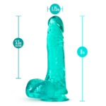 B Yours Plus Ram n' Jam TPE Dildo – Teal - Image 6