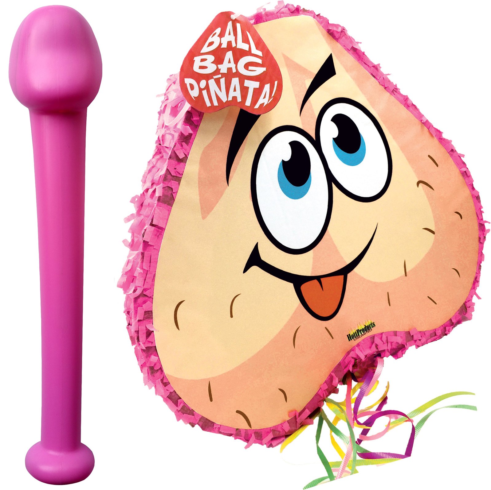bachelorette-pecker-bat-amp-balls-pinata Bachelorette Pecker Bat & Balls Pinata - Image 1