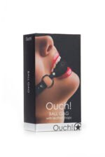 Ball Gag With Leather Straps - Black - Image 2