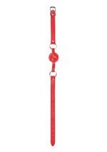 Ball Gag With Leather Straps - Red - Image 2