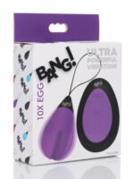 Bang - 10x Silicone Vibrating Egg - Purple - Image 4