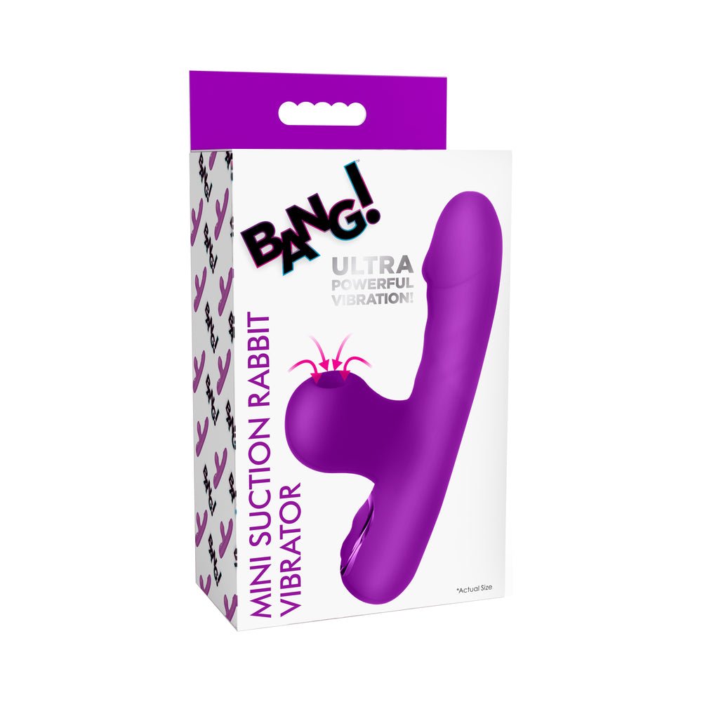 bang-mini-suction-rabbit-vibrator-purple BANG! Mini Suction Rabbit Vibrator Purple - Image 1