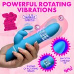 BANG! Silicone Rabbit Vibrator – Blue - Image 8