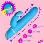 BANG! Silicone Rabbit Vibrator – Blue - Image 10