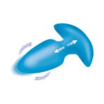 BANG! Thrusting & Vibrating Silicone Anal Plug – Blue - Image 4