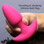 BANG! Thrusting & Vibrating Silicone Anal Plug – Hot Pink - Image 9