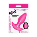 BANG! Thrusting & Vibrating Silicone Anal Plug – Hot Pink - Image 10