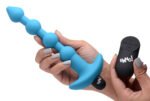 Bang - Vibrating Silicone Anal Beads and Remote  Control - Blue - Image 5