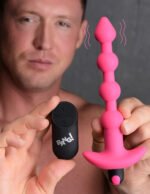 Bang - Vibrating Silicone Anal Beads and Remote Control - Pink - Image 4